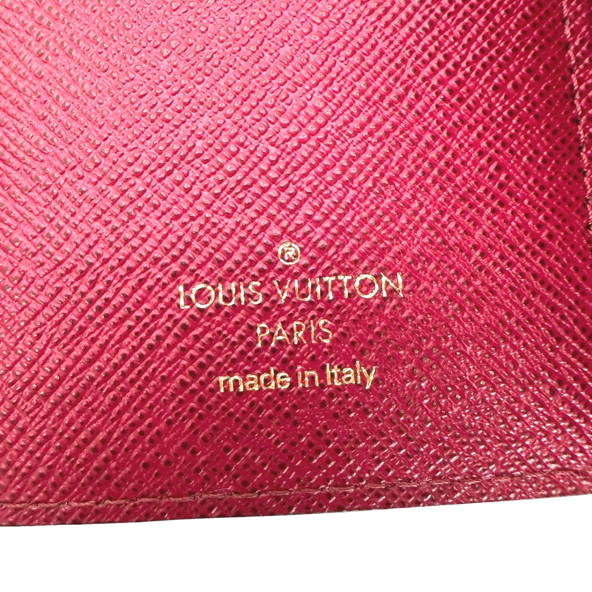 LOUIS VUITTON Coin case M41938 Monogram canvas Fuchsia Coin purse with Card Case Monogram Portefeuille Victorine Women Used Authentic