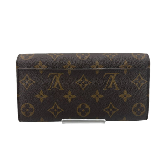 LOUIS VUITTON Long Wallet Purse M60531 Monogram canvas Brown Wallet Monogram Portefeuille Sara unisex(Unisex) Used Authentic