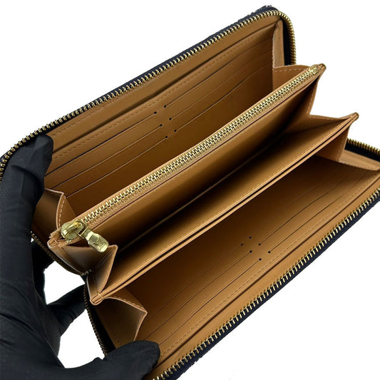 LOUIS VUITTON Long Wallet Purse M80212 Monogram Jaguar blue since1854 Zippy wallet unisex(Unisex) Used Authentic