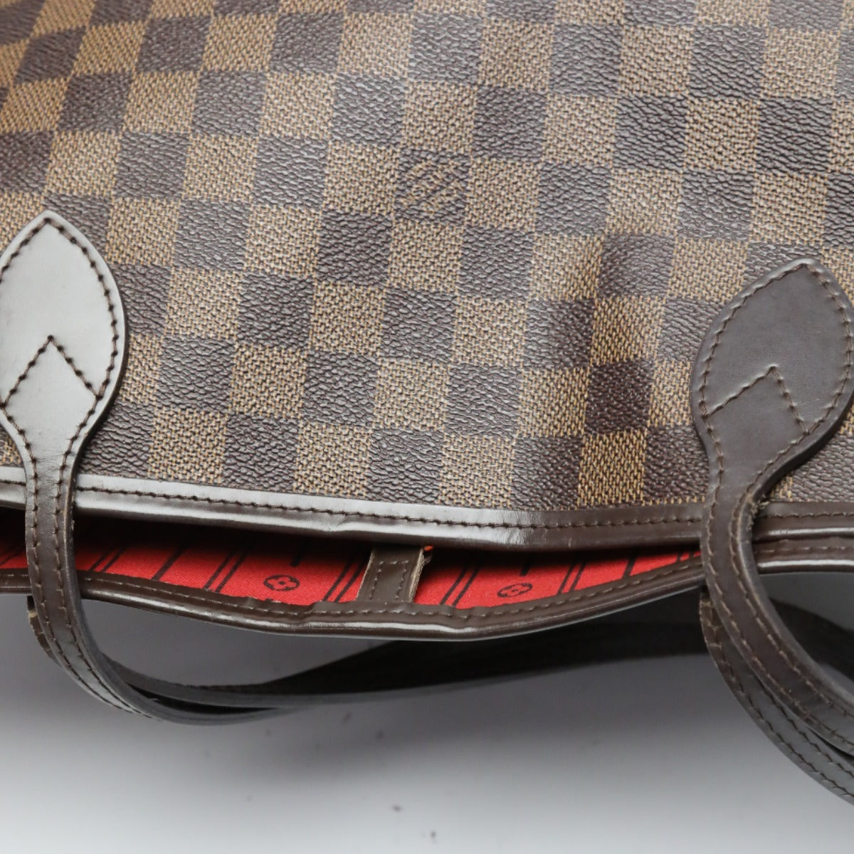 LOUIS VUITTON Tote Bag N51105 Damier canvas, leather Brown Shoulder Damier Neverfull MM Women Used Authentic