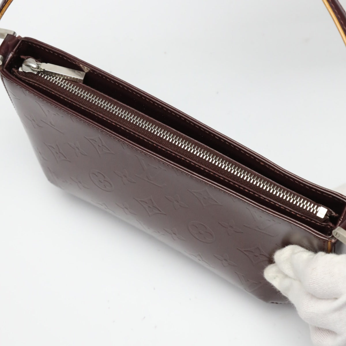 LOUIS VUITTON Handbag M55146 leather Viole Mini bag Monogram mat Faula Women Used Authentic