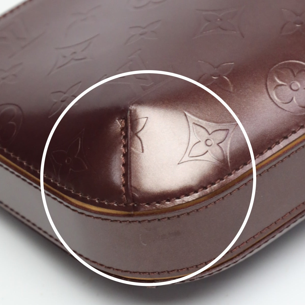 LOUIS VUITTON Handbag M55146 leather Viole Mini bag Monogram mat Faula Women Used Authentic