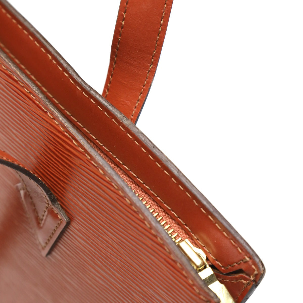 LOUIS VUITTON Handbag M52333 Epi Leather Kenya Brown Tote Bag Epi Saint-Jacques Poignier Long Women Used Authentic