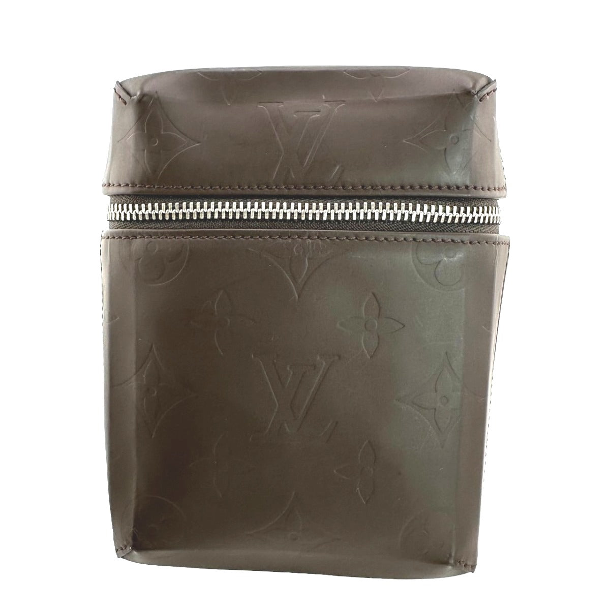 LOUIS VUITTON Pouch M46550 Monogram grass leather Brown Waist pouch Monogram Glace Ray mens Used Authentic