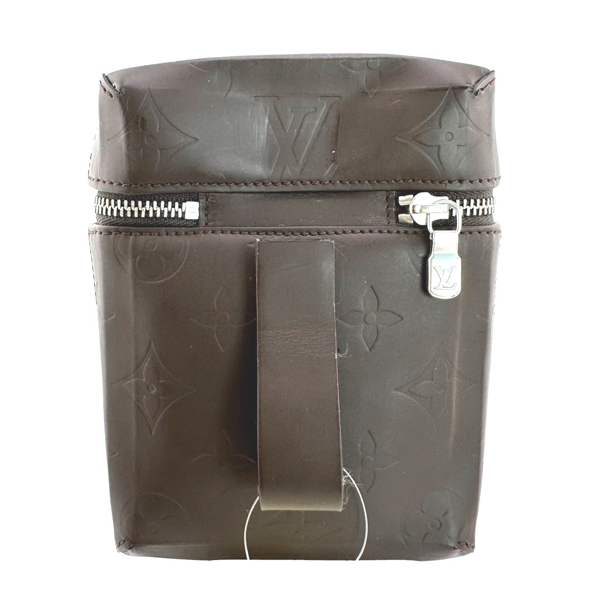 LOUIS VUITTON Pouch M46550 Monogram grass leather Brown Waist pouch Monogram Glace Ray mens Used Authentic
