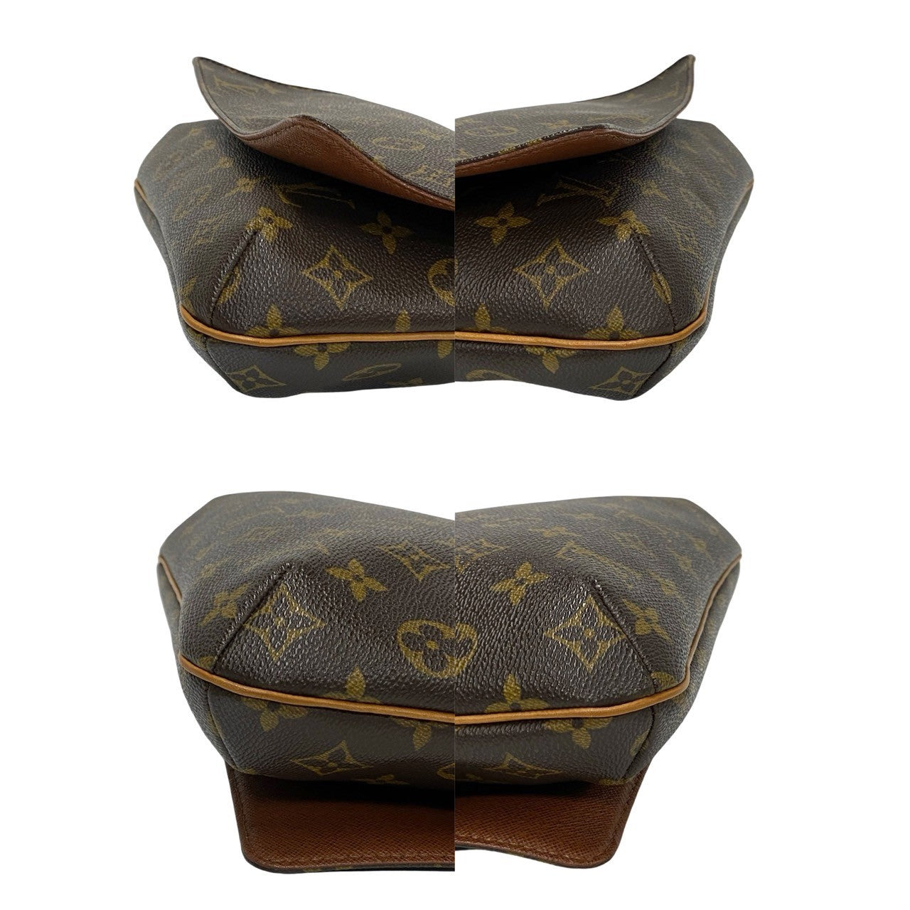 LOUIS VUITTON Shoulder Bag M511257 Leather, PVC Brown Musette tango short Women Used Authentic