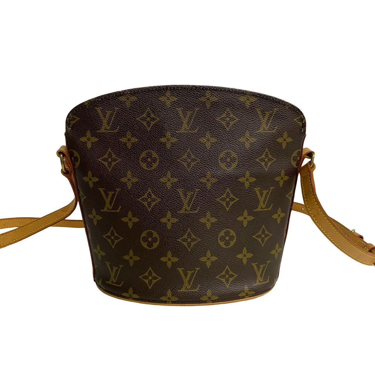 LOUIS VUITTON Shoulder Bag M51290 Leather, PVC Brown Monogram Drouot Women Used Authentic