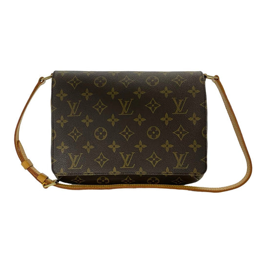 LOUIS VUITTON Shoulder Bag M51388 Leather, PVC Brown Monogram Musette Tango Long mens(Unisex) Used Authentic