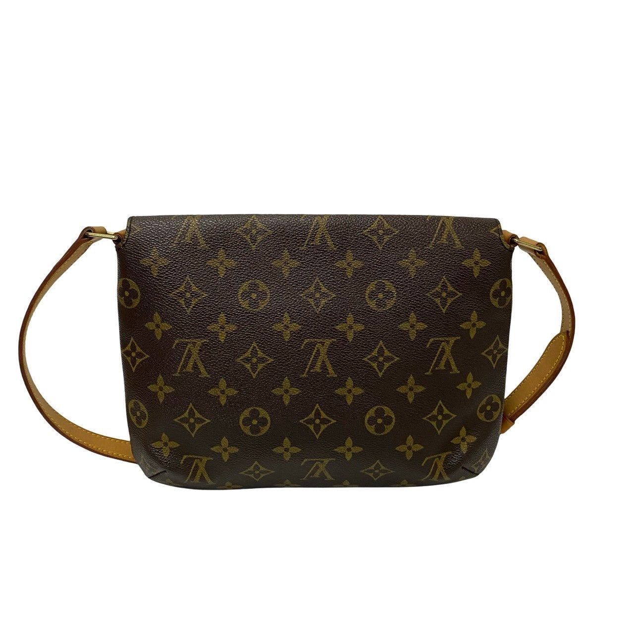 LOUIS VUITTON Shoulder Bag M51257 Leather, PVC Brown Monogram Musette tango mens(Unisex) Used Authentic