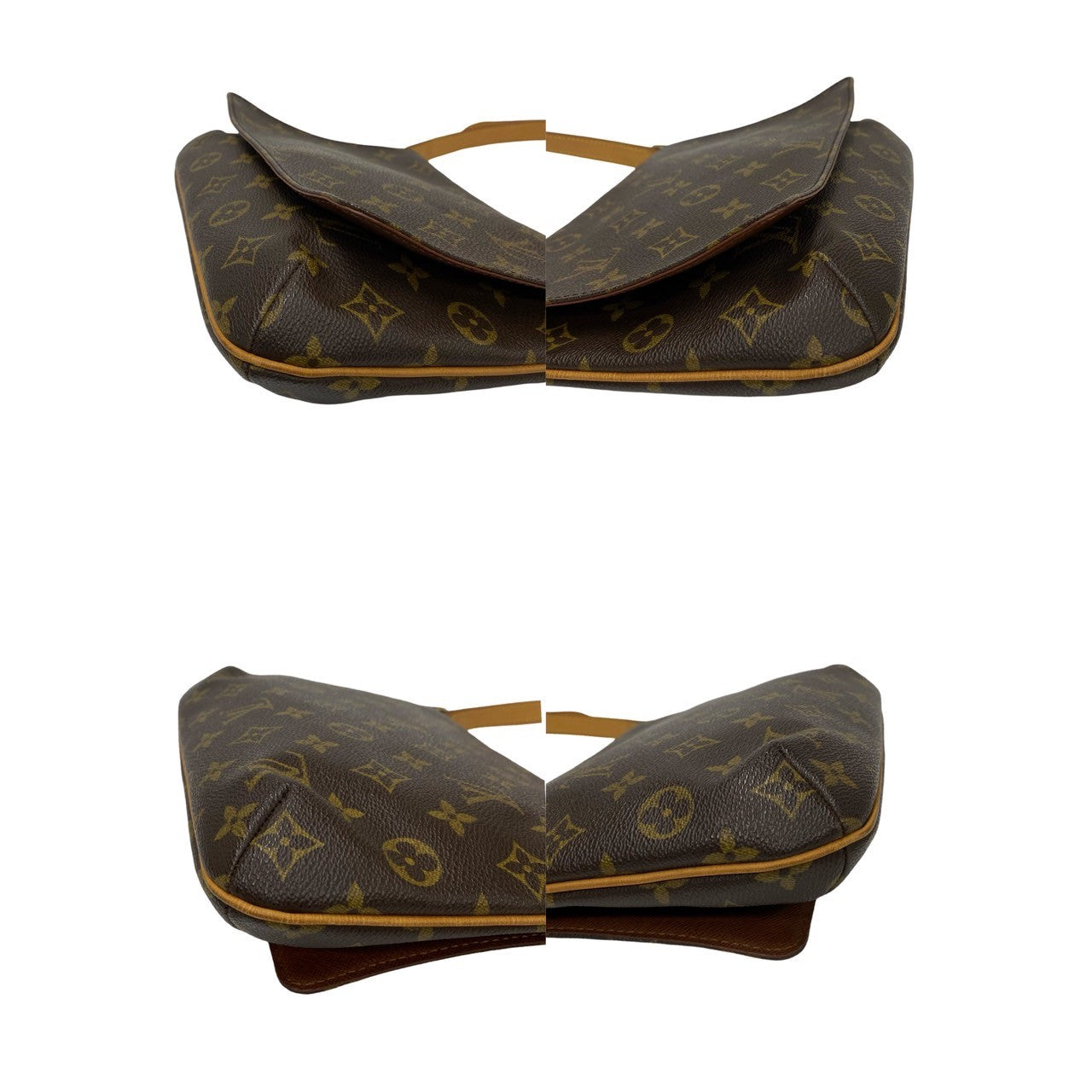LOUIS VUITTON Shoulder Bag M51257 Leather, PVC Brown Monogram Musette tango mens(Unisex) Used Authentic