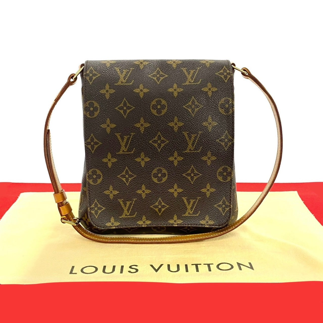 LOUIS VUITTON Shoulder Bag M51258 Leather, PVC Brown Monogram Musette Salsa Women(Unisex) Used Authentic