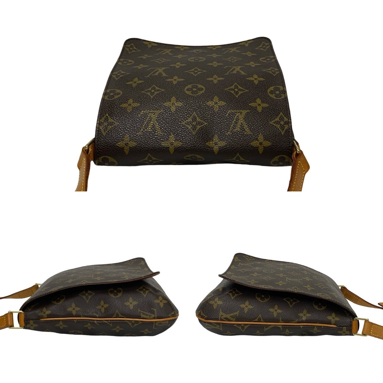 LOUIS VUITTON Shoulder Bag M51258 Leather, PVC Brown Monogram Musette Salsa Women(Unisex) Used Authentic
