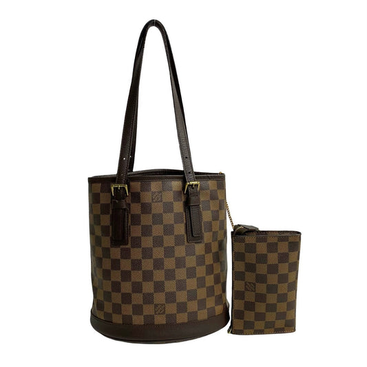 LOUIS VUITTON Tote Bag M42240 leather Brown Damier Male