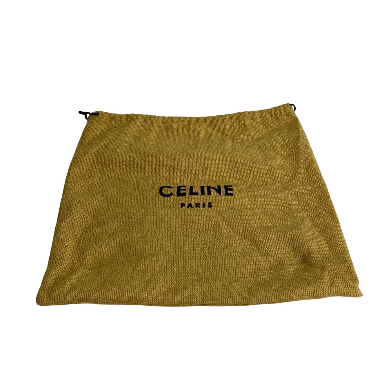 CELINE Handbag leather Navy logo ring Metal Women Used Authentic