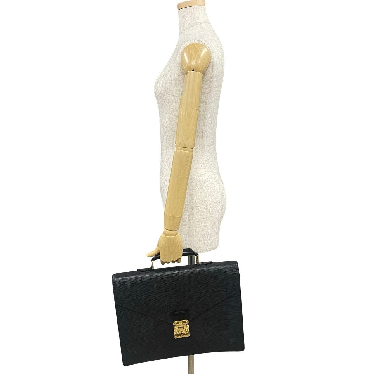 LOUIS VUITTON Business bag M54412 leather black Epi Cerviet ambassador mens Used Authentic