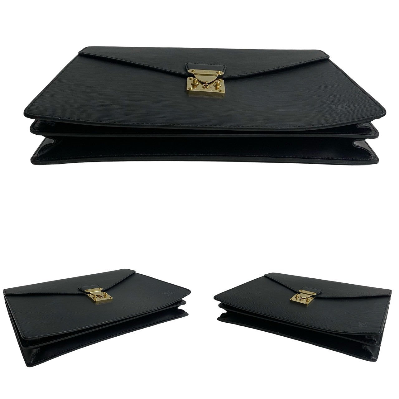 LOUIS VUITTON Business bag M54412 leather black Epi Cerviet ambassador mens Used Authentic
