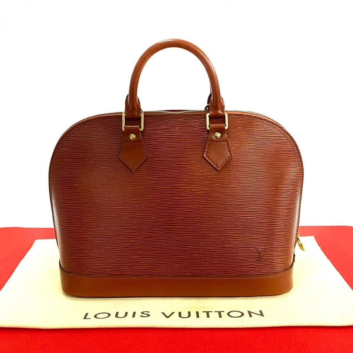 LOUIS VUITTON Handbag M52143 Epi Leather Brown Epi Alma