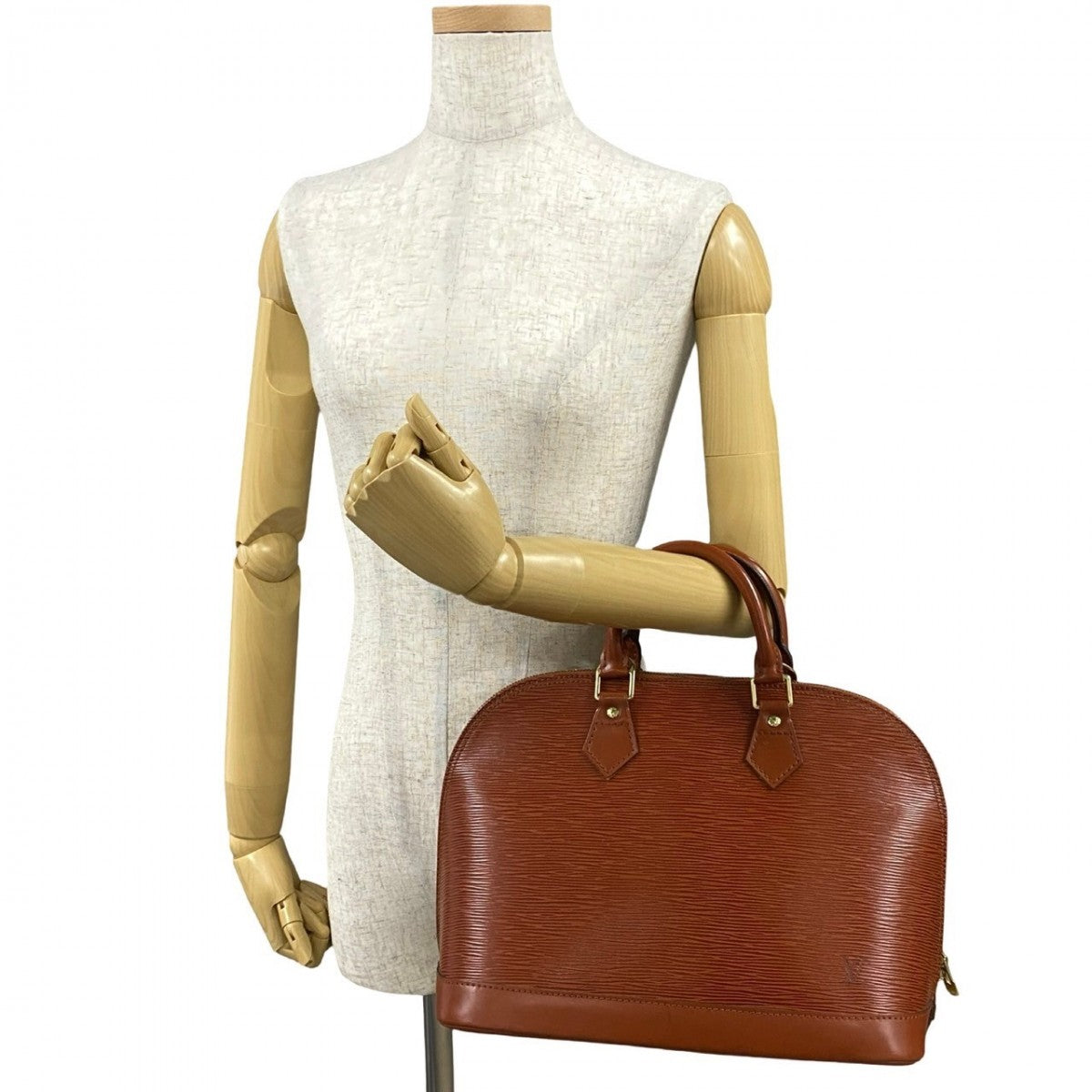 LOUIS VUITTON Handbag M52143 Epi Leather Brown Epi Alma