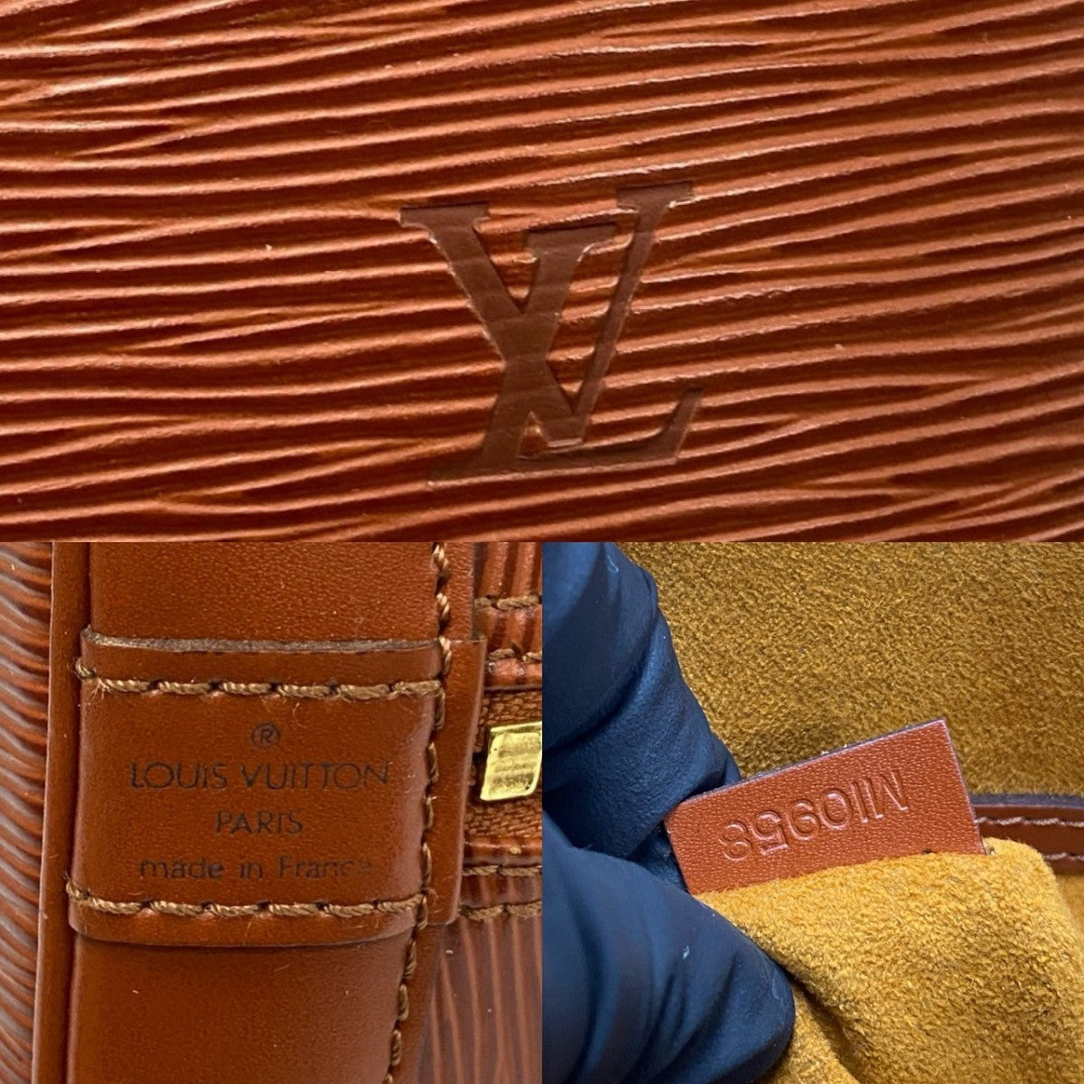 LOUIS VUITTON Handbag M52143 Epi Leather Brown Epi Alma