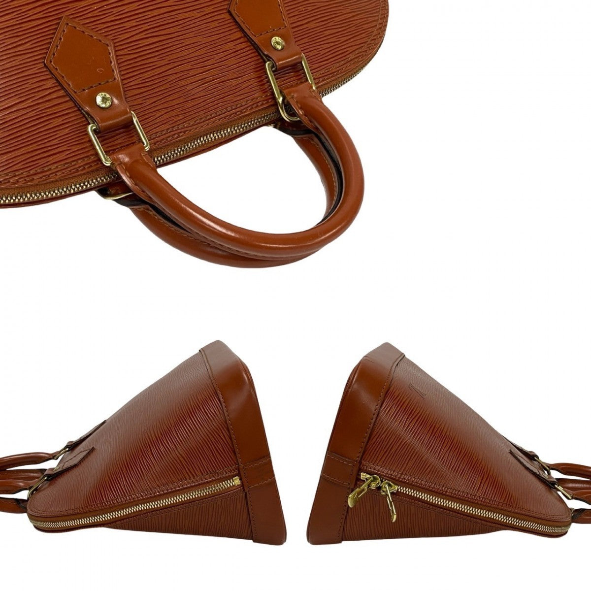 LOUIS VUITTON Handbag M52143 Epi Leather Brown Epi Alma
