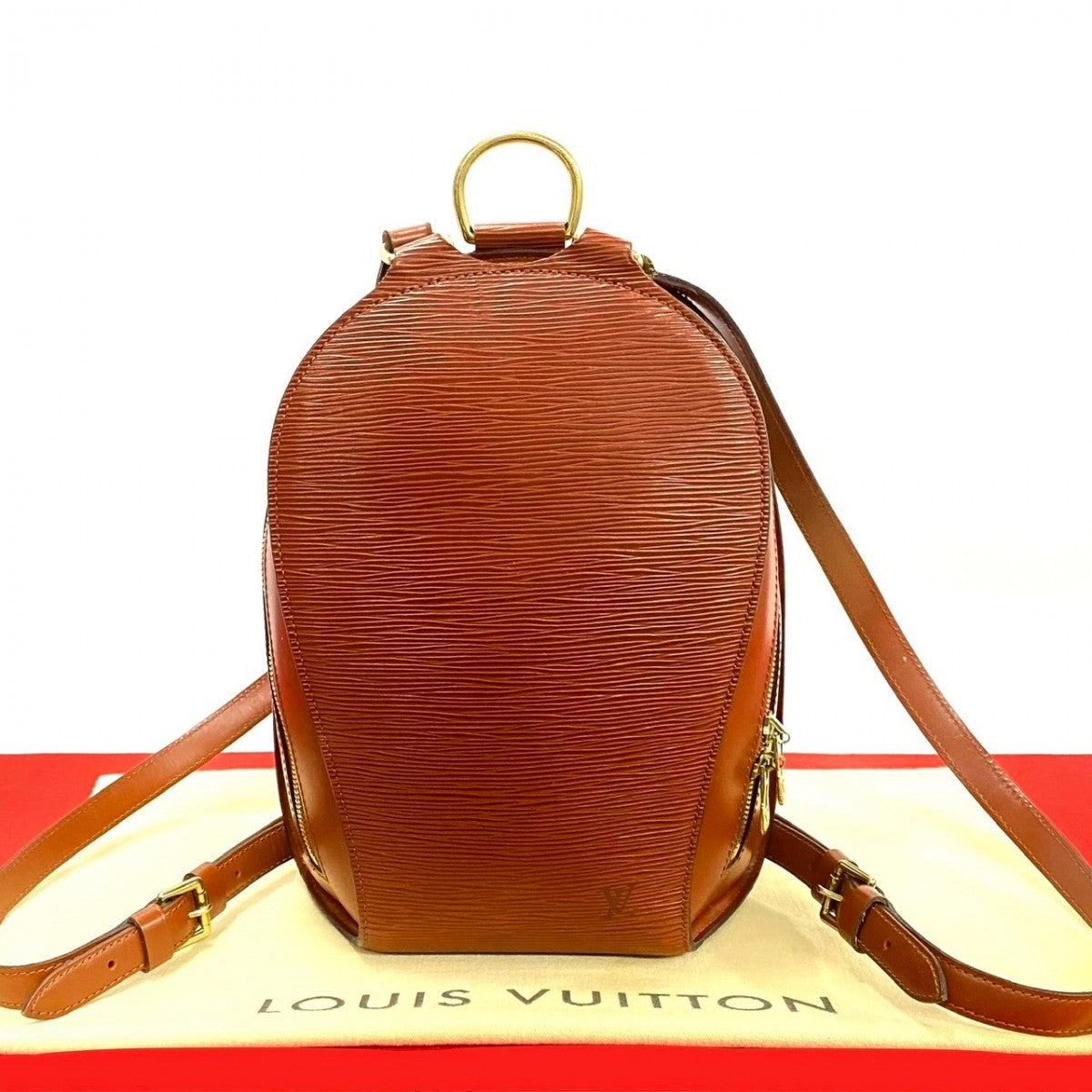 LOUIS VUITTON Backpack M52233 Epi Leather Brown Epi Mabillon Women Used Authentic