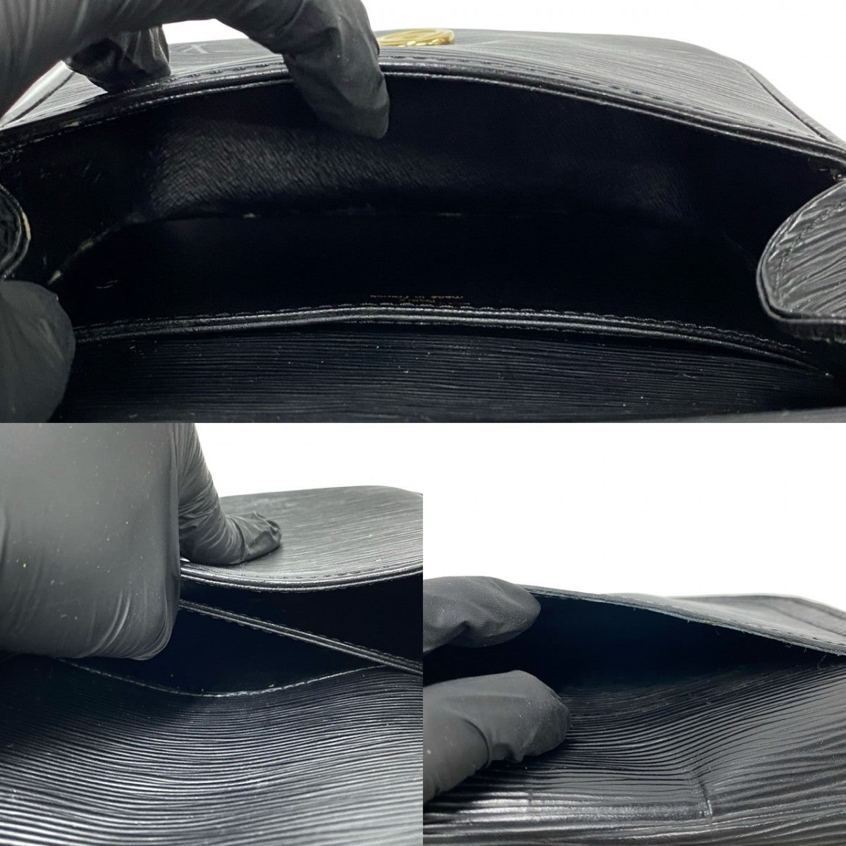 LOUIS VUITTON Shoulder Bag M52212 leather black Epi Mini Saint-Cloud