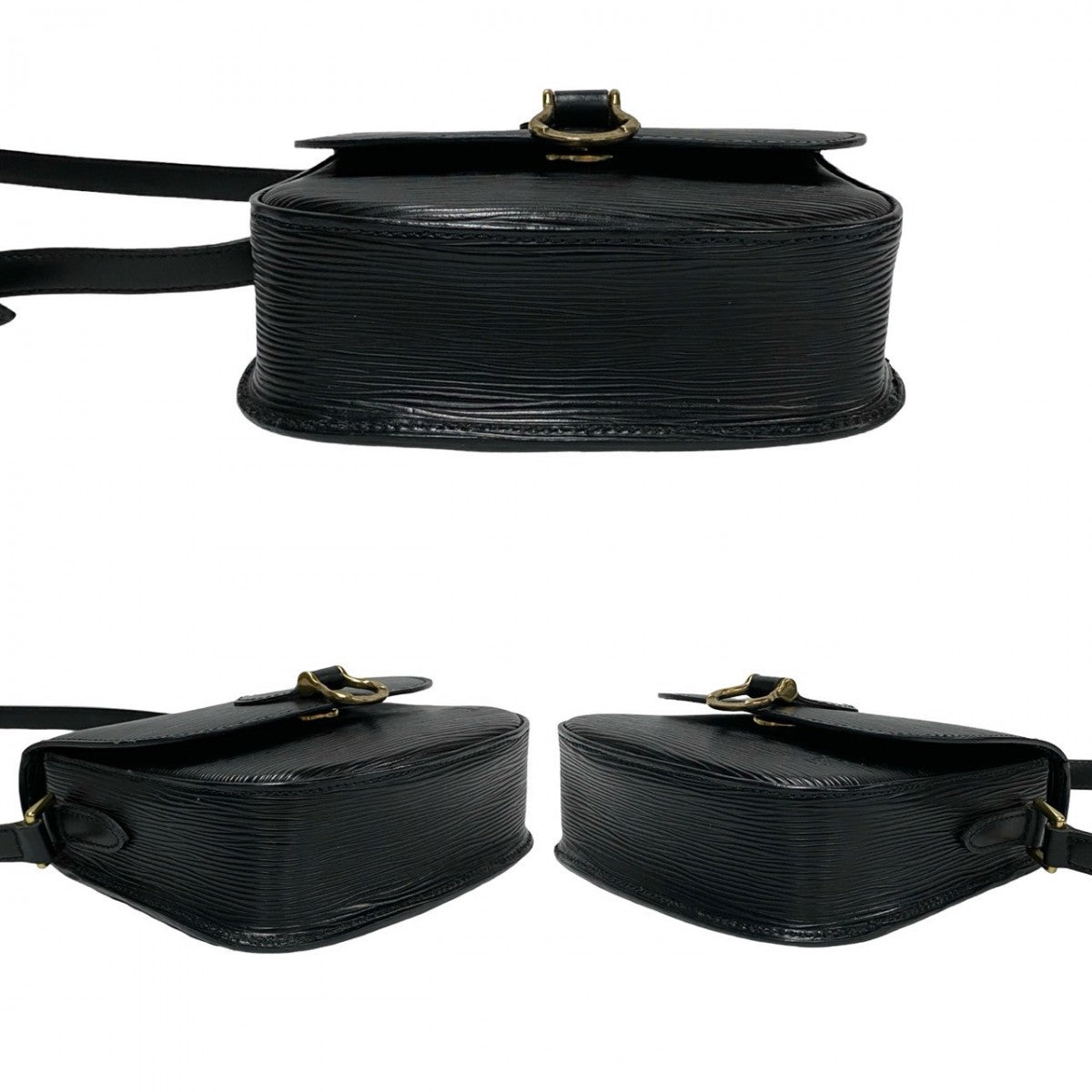 LOUIS VUITTON Shoulder Bag M52212 leather black Epi Mini Saint-Cloud