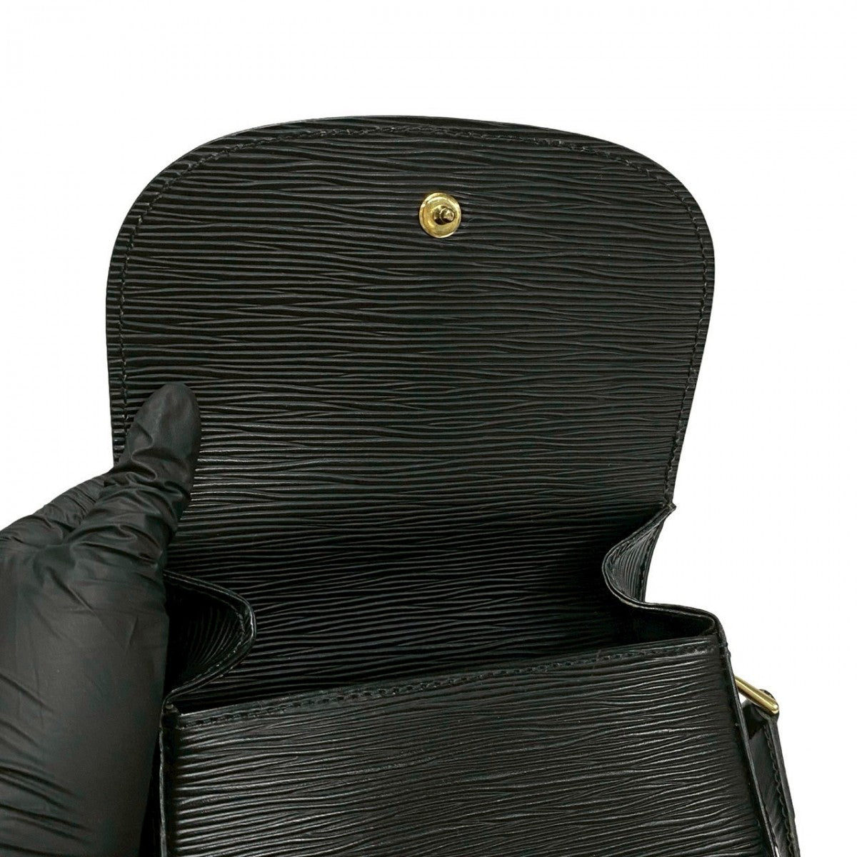 LOUIS VUITTON Shoulder Bag M52212 leather black Epi Mini Saint-Cloud