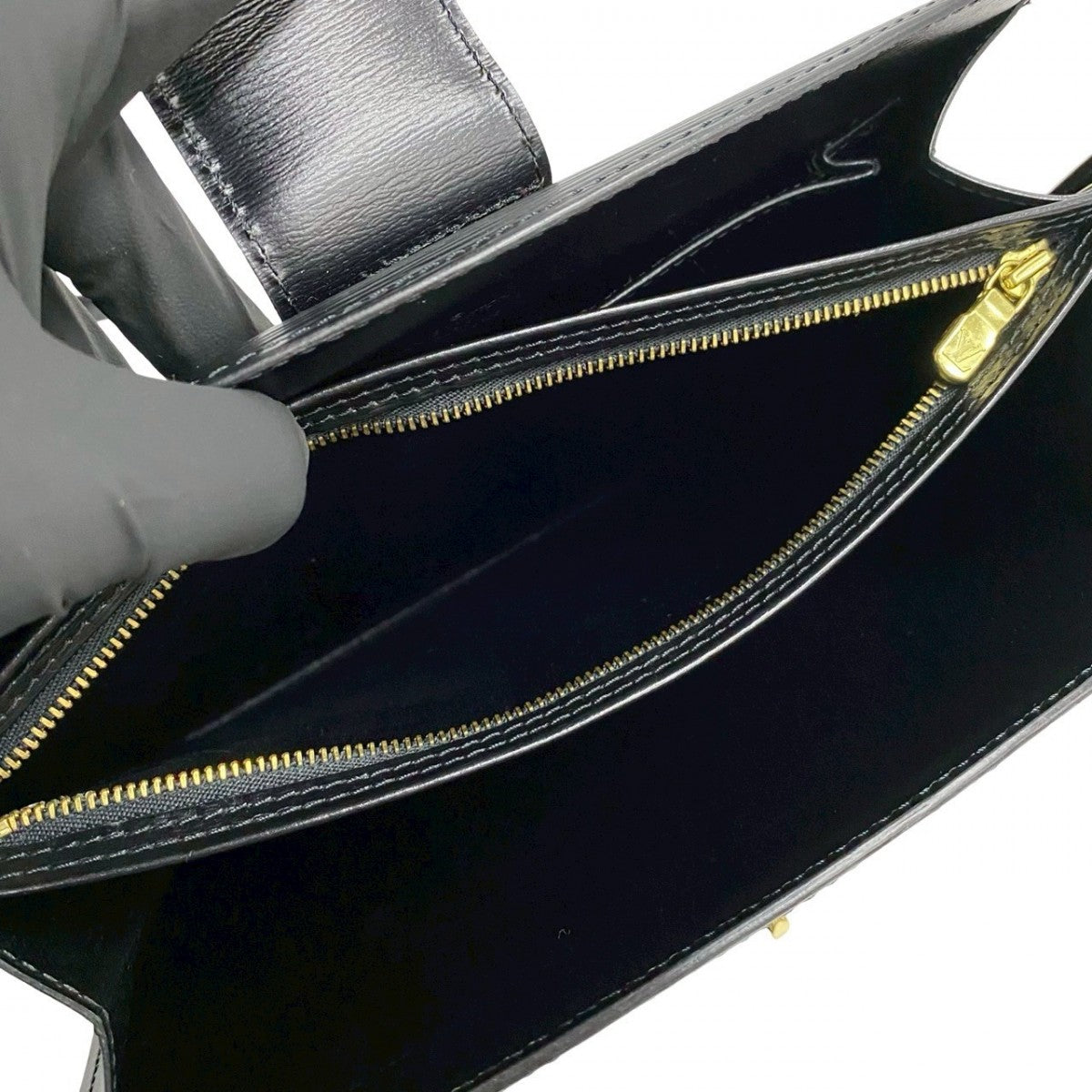 LOUIS VUITTON Shoulder Bag M52342 leather black Epi Capuchin Women Used Authentic