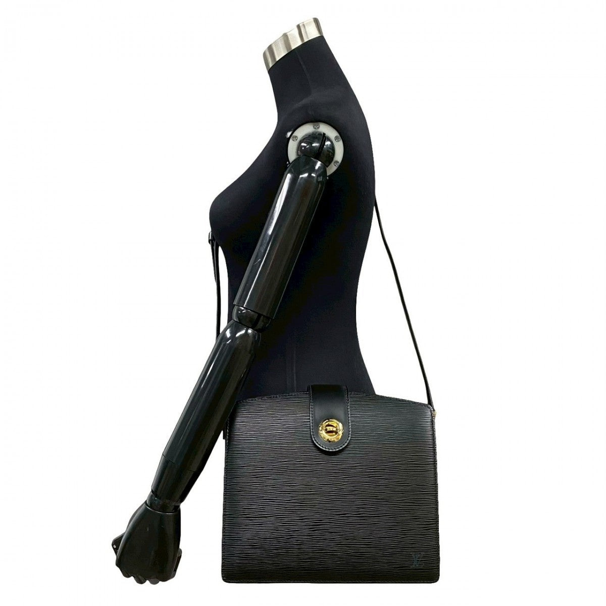 LOUIS VUITTON Shoulder Bag M52342 leather black Epi Capuchin Women Used Authentic