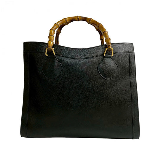 GUCCI Handbag leather black Bamboo