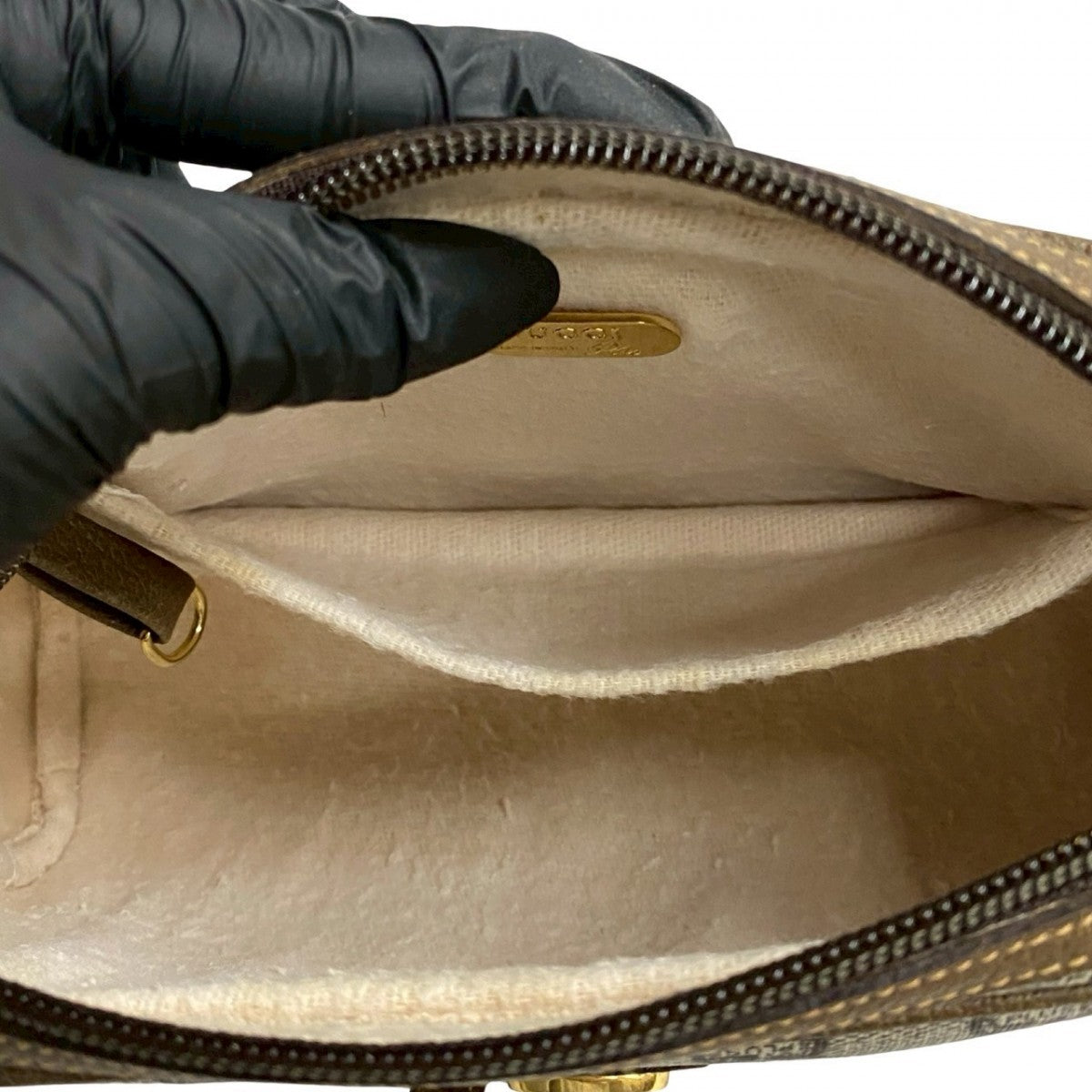 GUCCI Shoulder Bag leather Brown