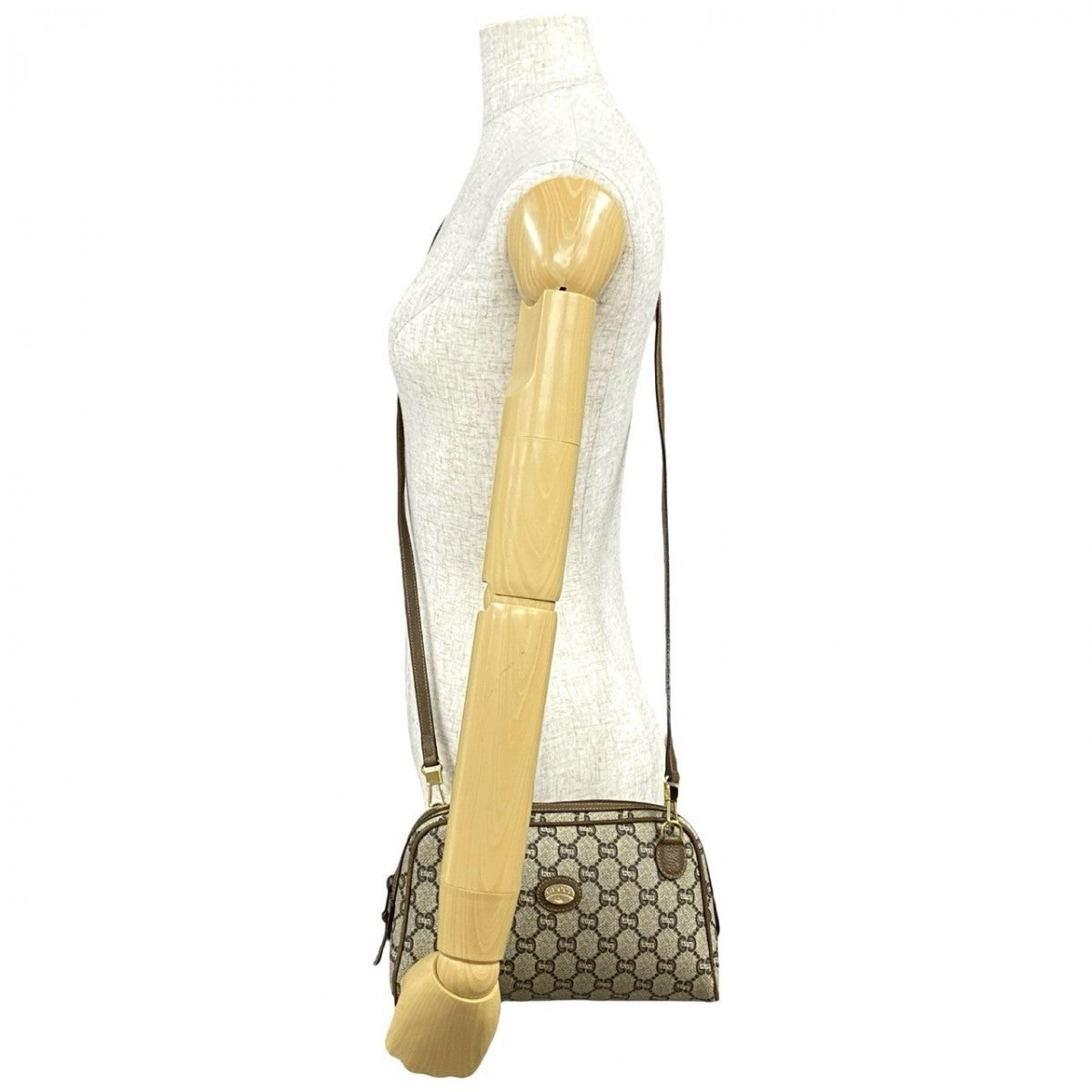 GUCCI Shoulder Bag leather Brown