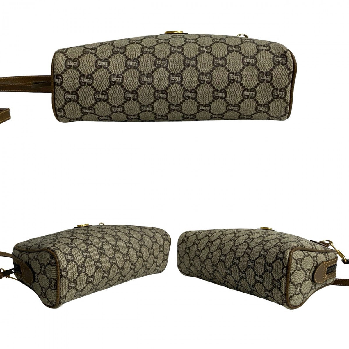 GUCCI Shoulder Bag leather Brown