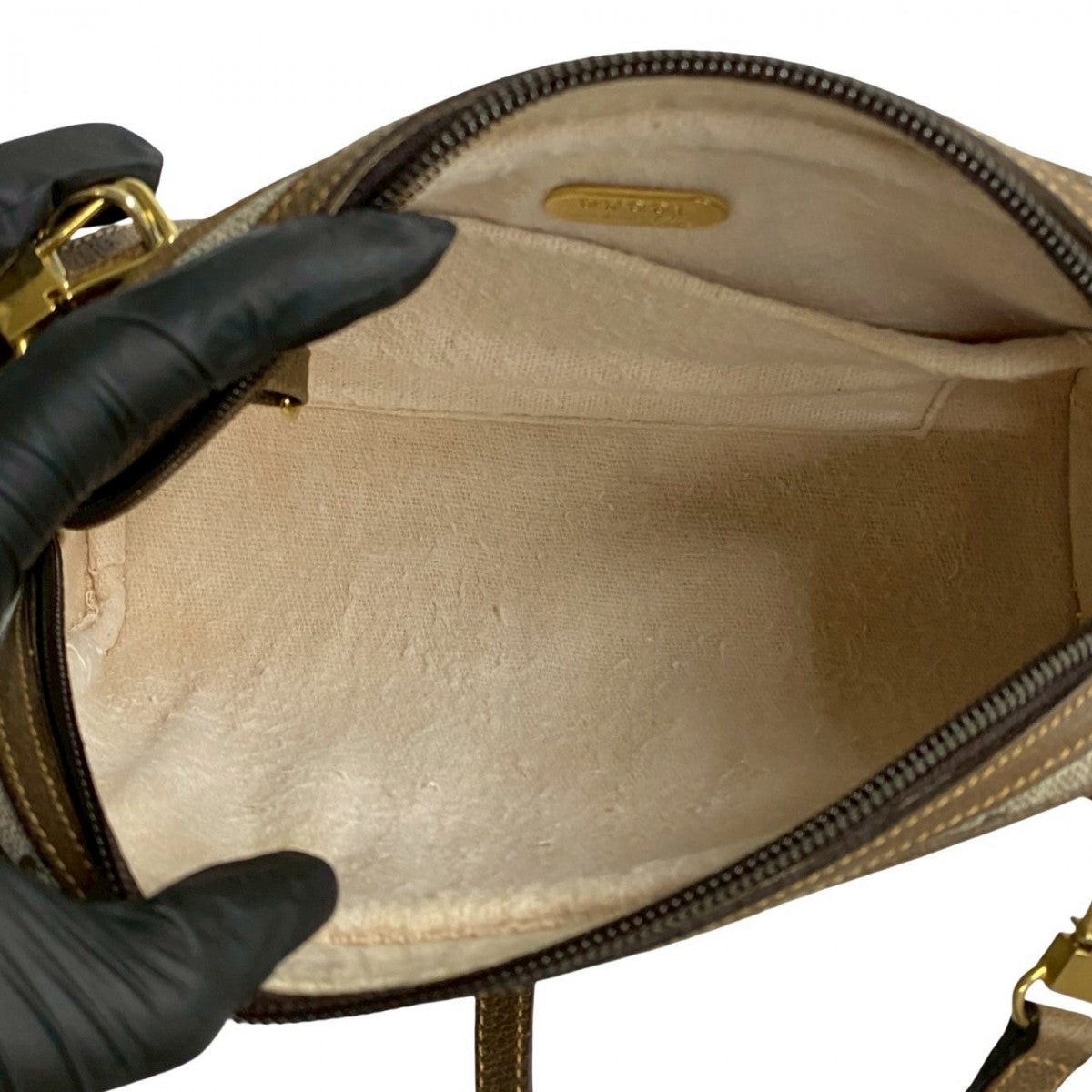 GUCCI Shoulder Bag leather Brown