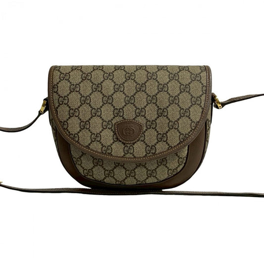 GUCCI Shoulder Bag leather Brown