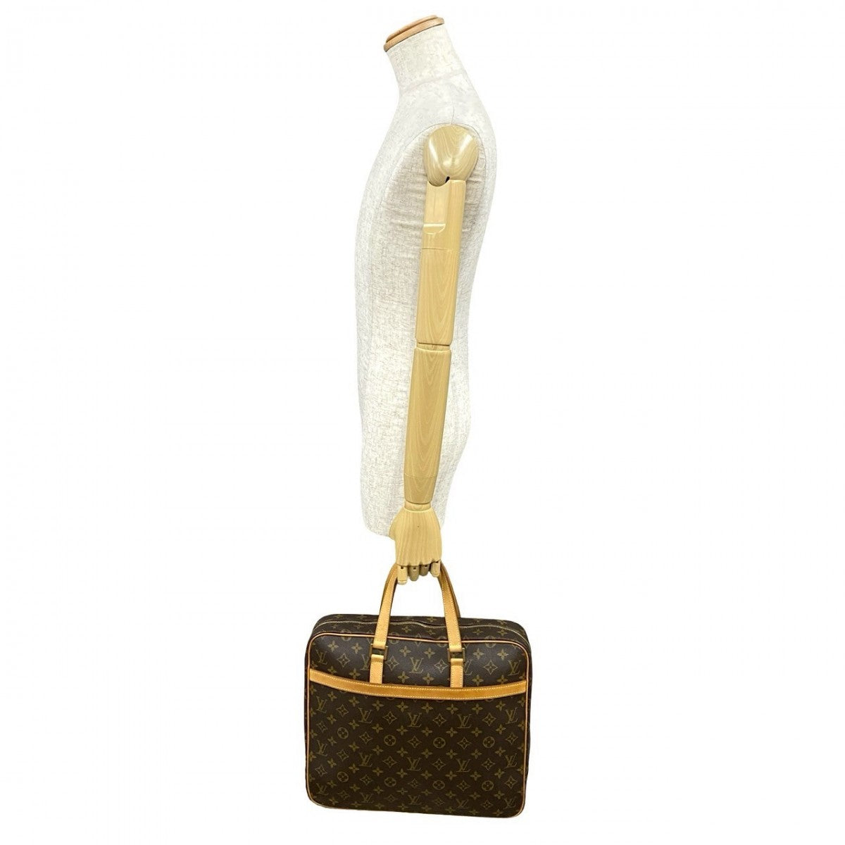 LOUIS VUITTON Business bag M53343 Leather, PVC Brown Monogram Portodocument Pegasus mens Used Authentic