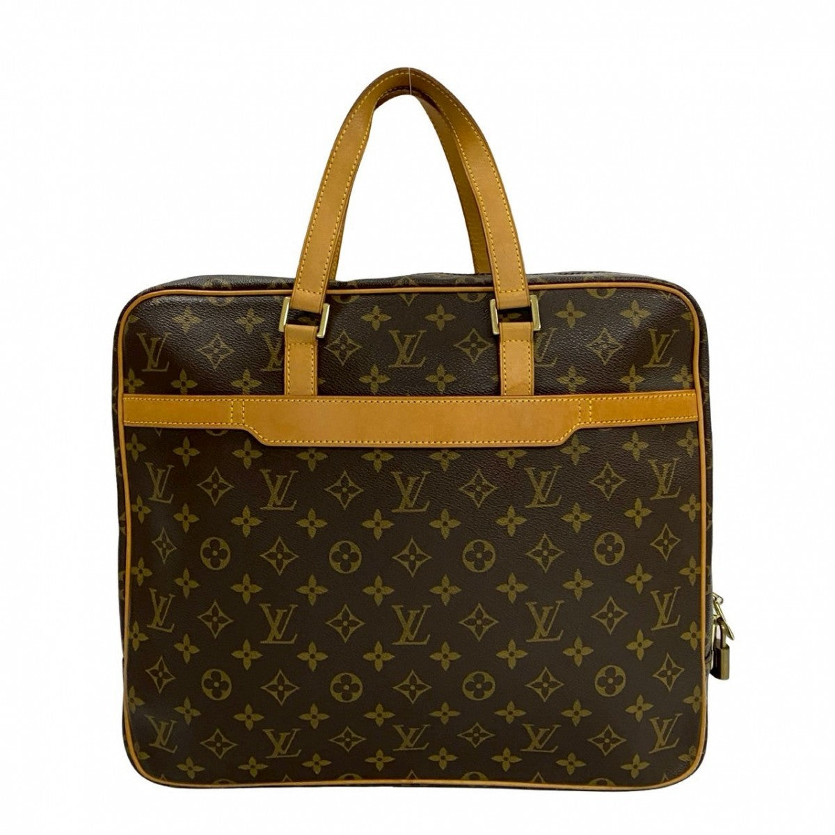 LOUIS VUITTON Business bag M53343 Leather, PVC Brown Monogram Portodocument Pegasus mens Used Authentic