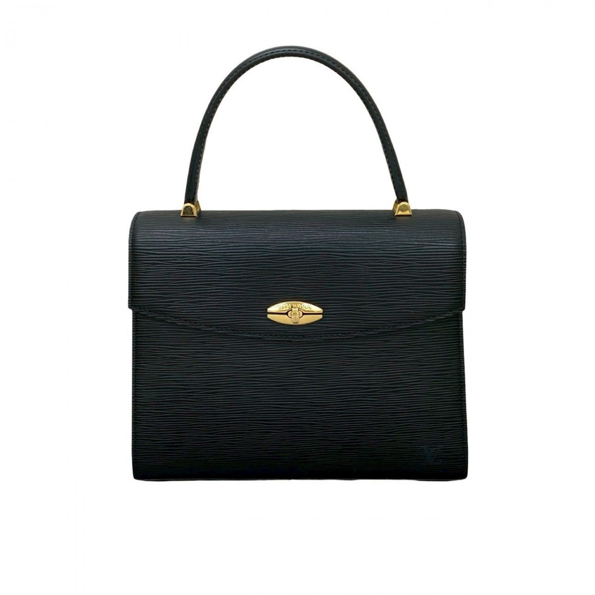 LOUIS VUITTON Handbag M52372 leather black Epi Malesherbes Women Used Authentic