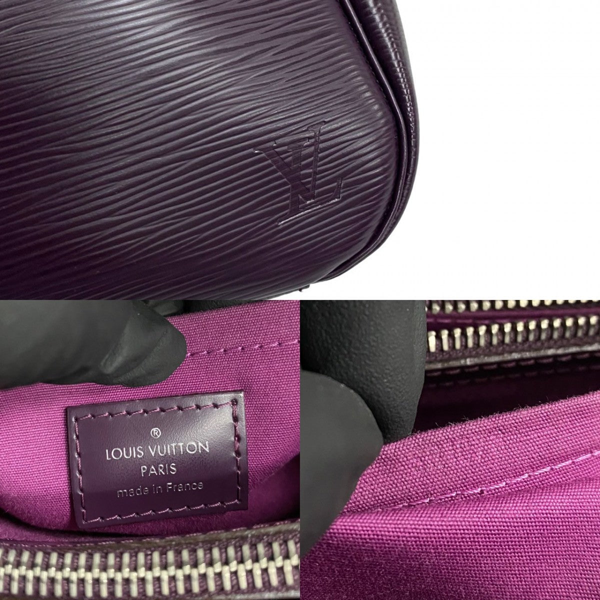 LOUIS VUITTON Handbag M5926K Epi Leather purple Epi Passy PM Women Used Authentic