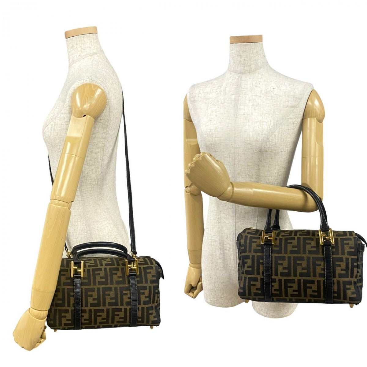 FENDI Shoulder Bag leather Brown