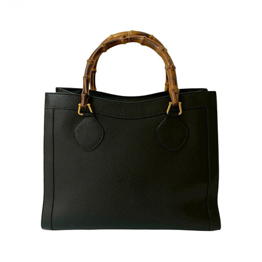 GUCCI Handbag leather black Bamboo