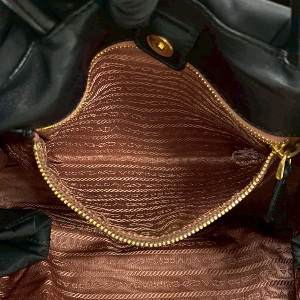 PRADA Handbag leather black