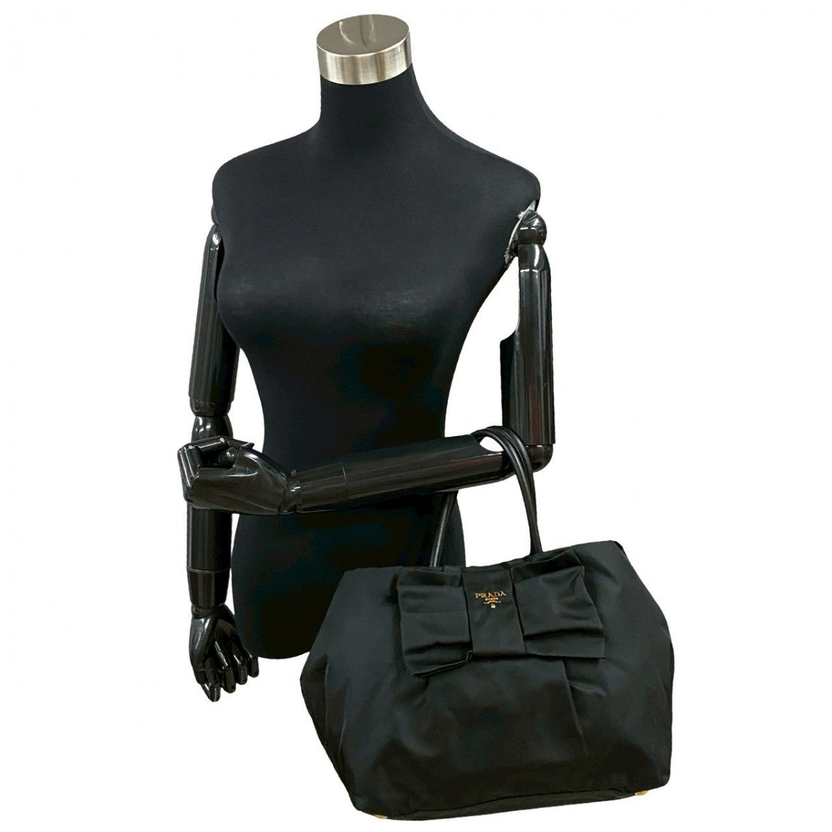 PRADA Handbag leather black