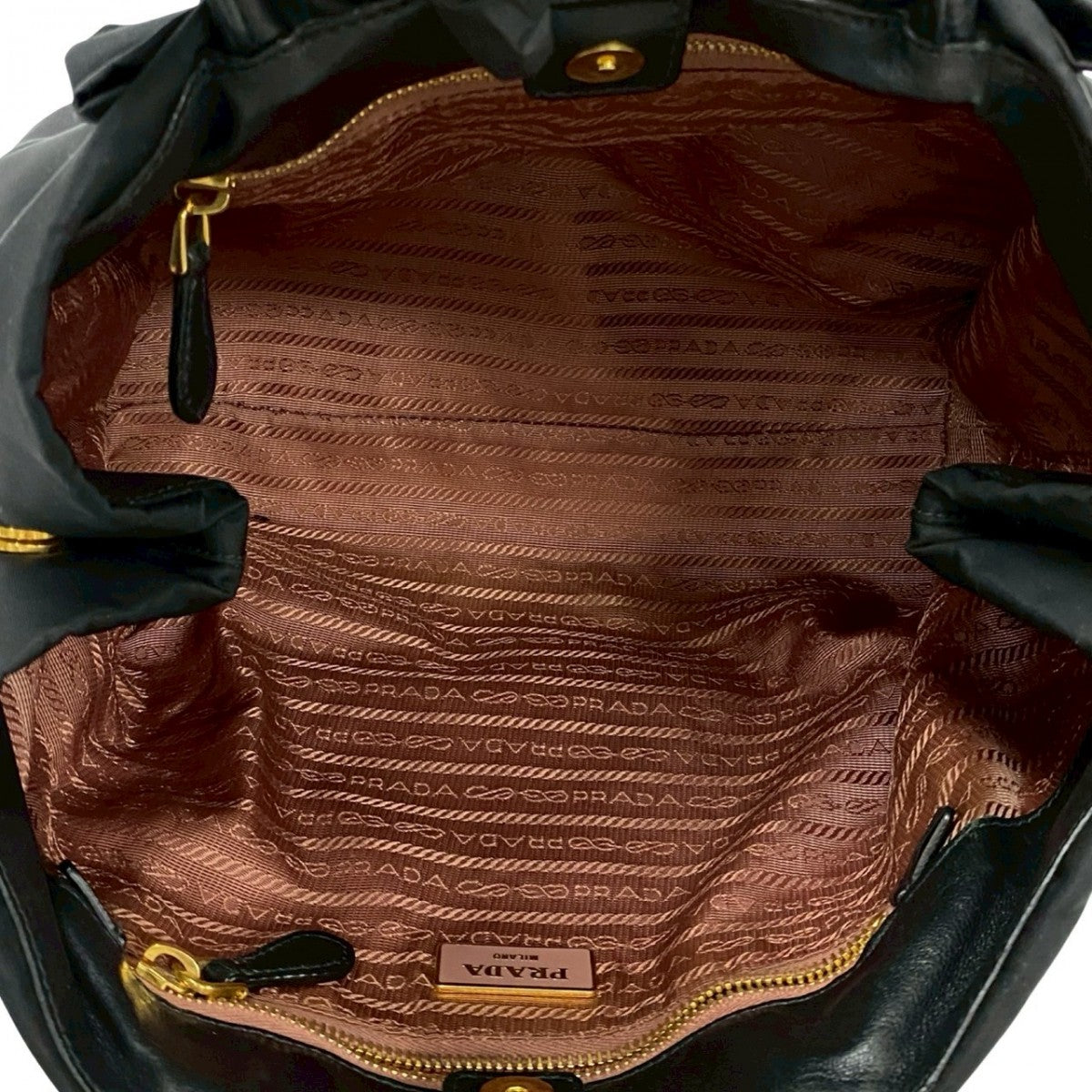 PRADA Handbag leather black