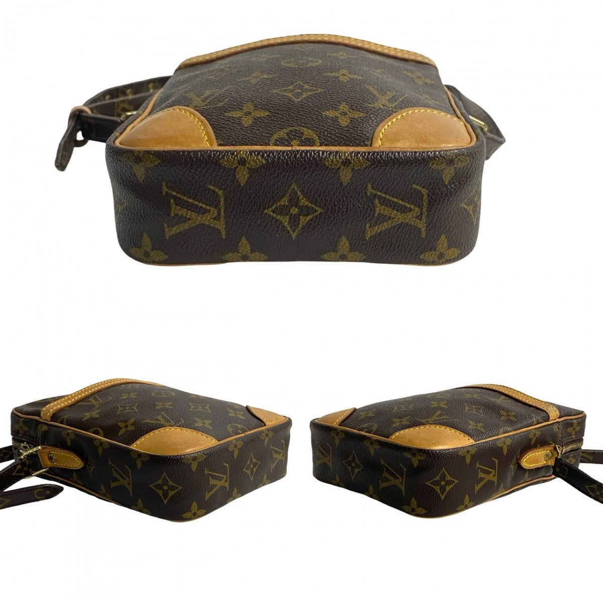 LOUIS VUITTON Shoulder Bag M45266 Leather, PVC Brown Monogram Danube mens(Unisex) Used Authentic