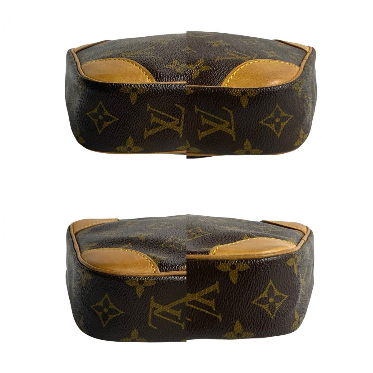 LOUIS VUITTON Shoulder Bag M45266 Leather, PVC Brown Monogram Danube mens(Unisex) Used Authentic