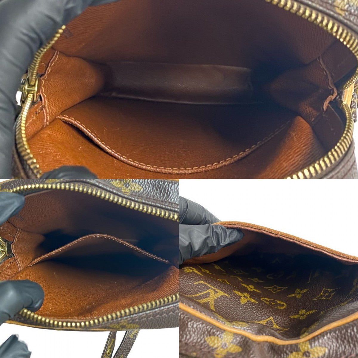 LOUIS VUITTON Shoulder Bag M45266 Leather, PVC Brown Monogram Danube mens(Unisex) Used Authentic