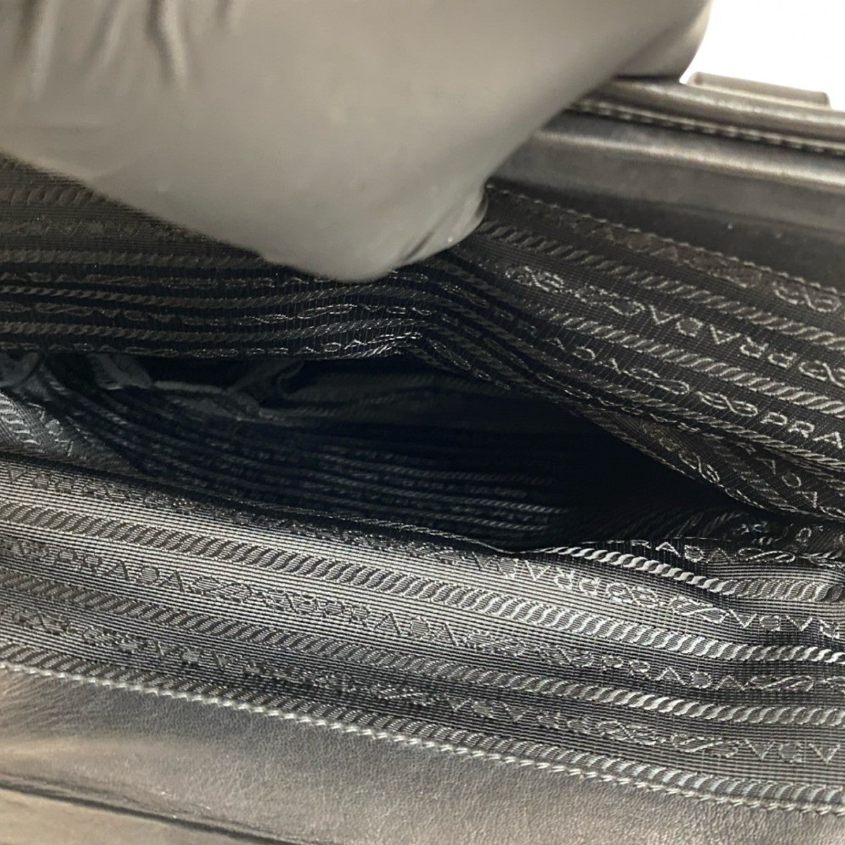 PRADA Handbag leather black
