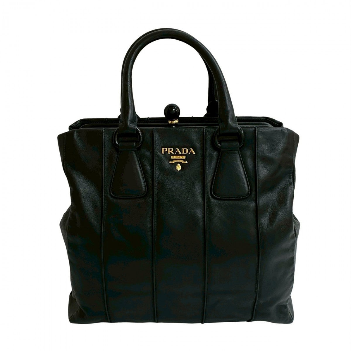 PRADA Handbag leather black